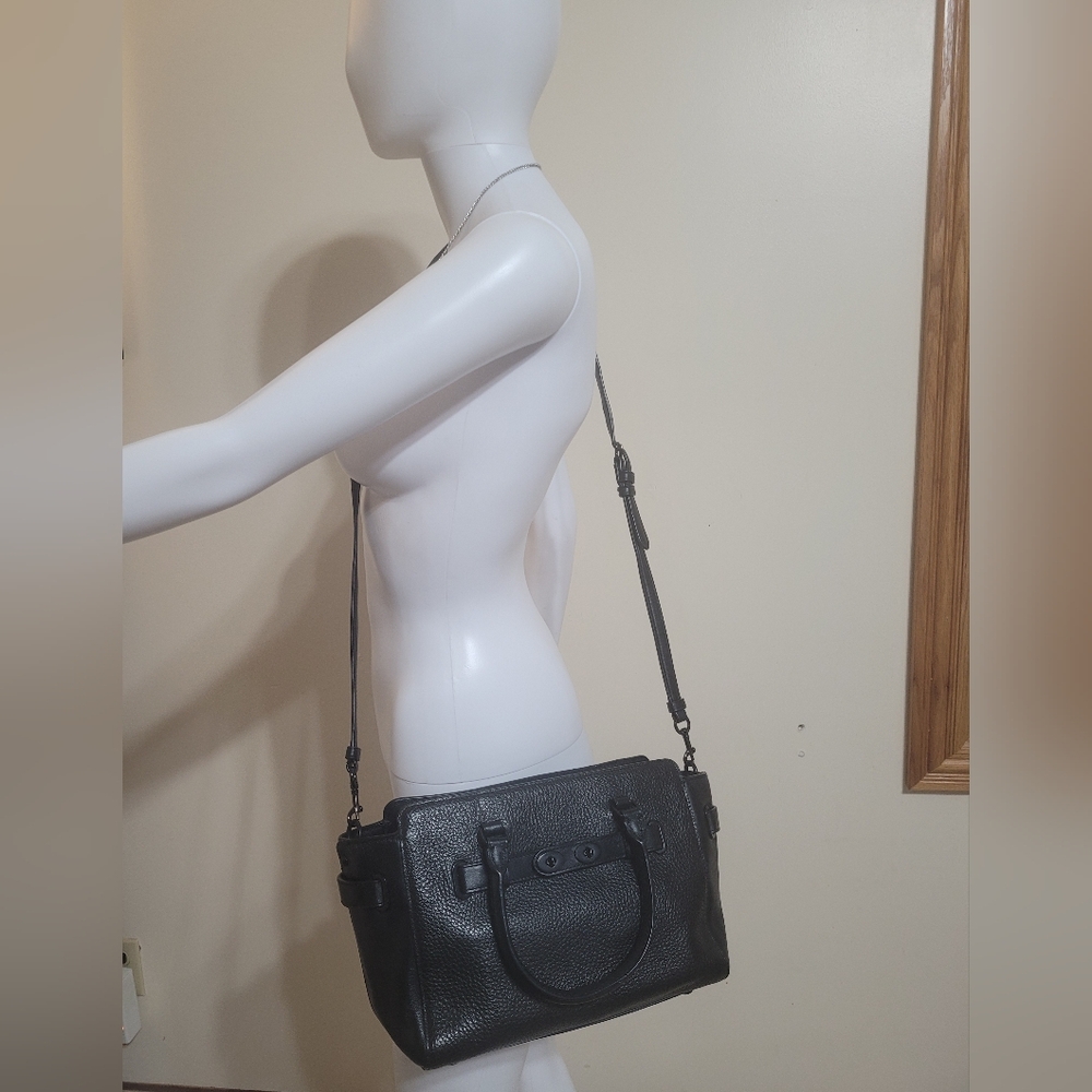 Black Coach Blake Satchel Crossbody Bag F55665